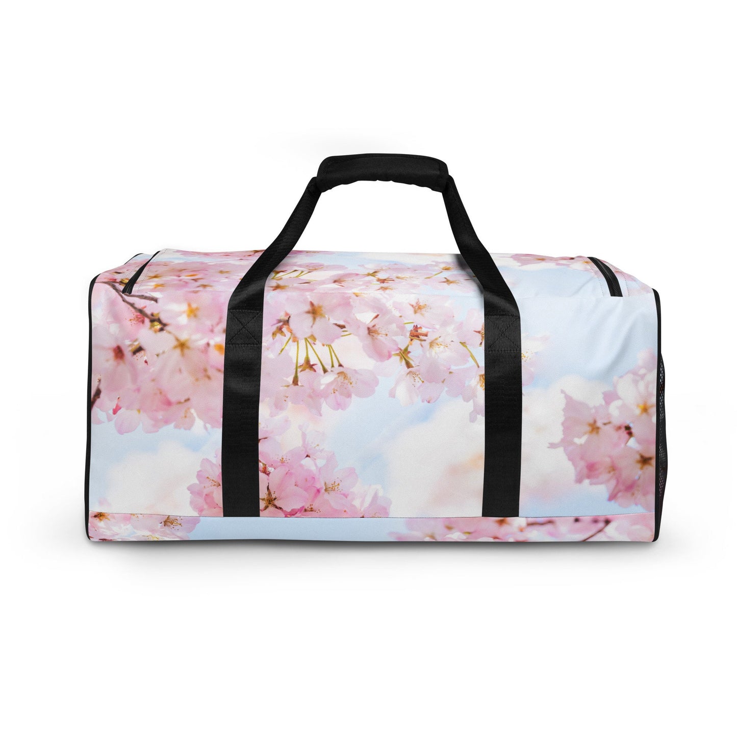 Cherry Blossom Print Work Out Duffle Bag - Flower Picture Carrier