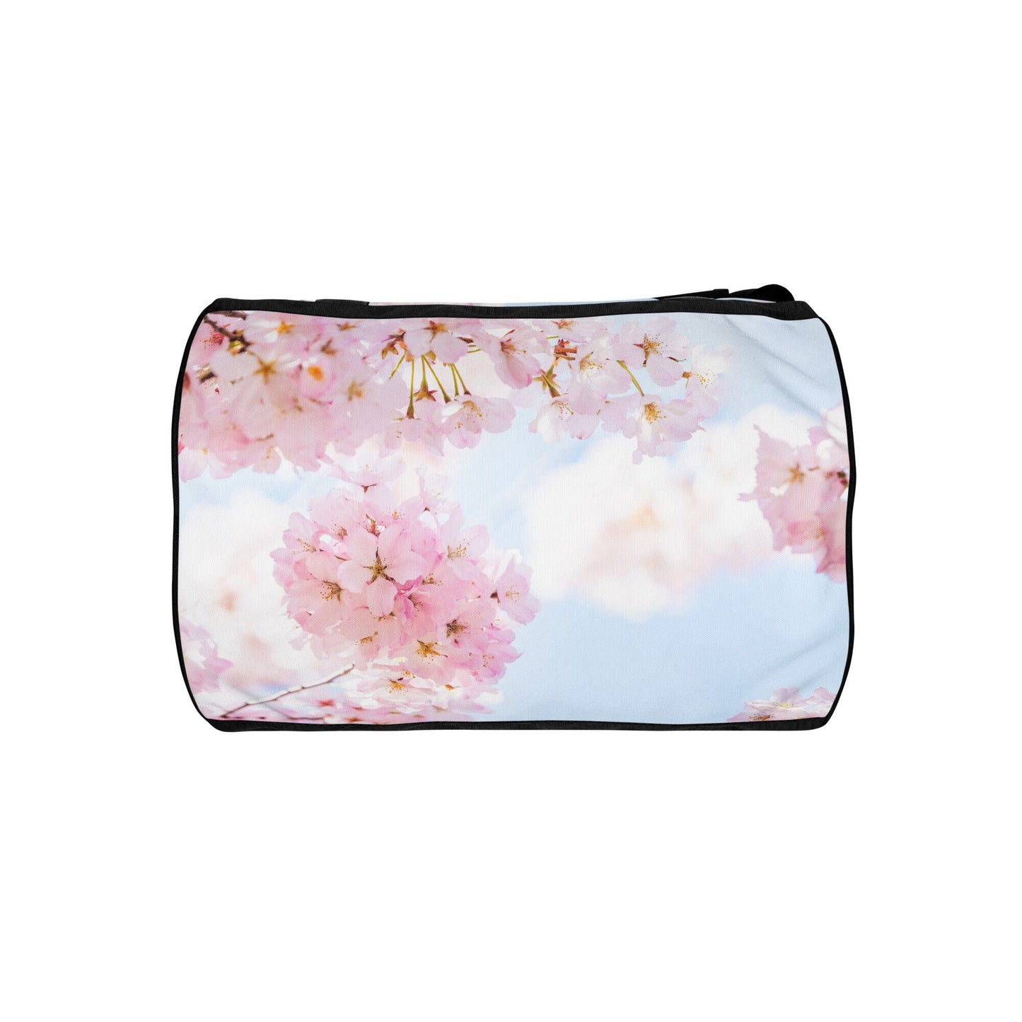 Cherry Blossom All Over Print Round Gym Bag - Flower Picture Carrier