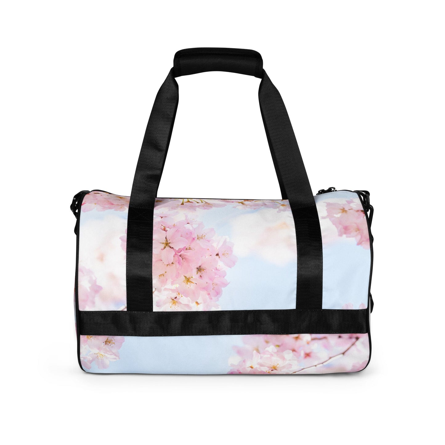 Cherry Blossom All Over Print Round Gym Bag - Flower Picture Carrier