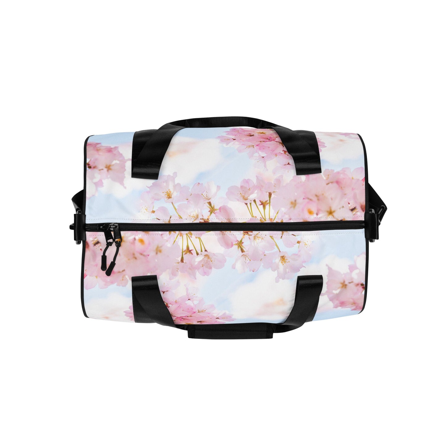 Cherry Blossom All Over Print Round Gym Bag - Flower Picture Carrier