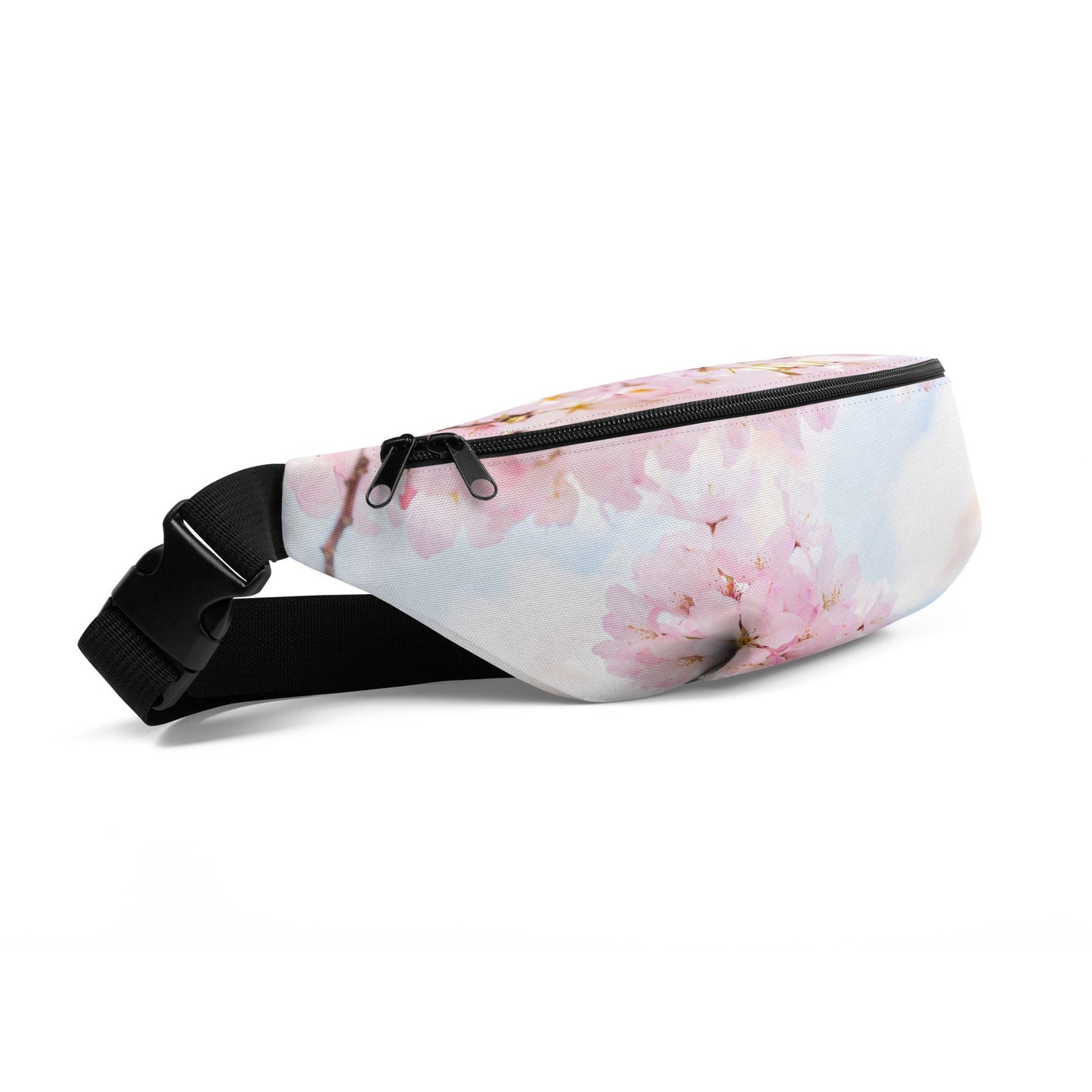 Cherry Blossom Print Fanny Pack - Flower Picture Carrier Bag