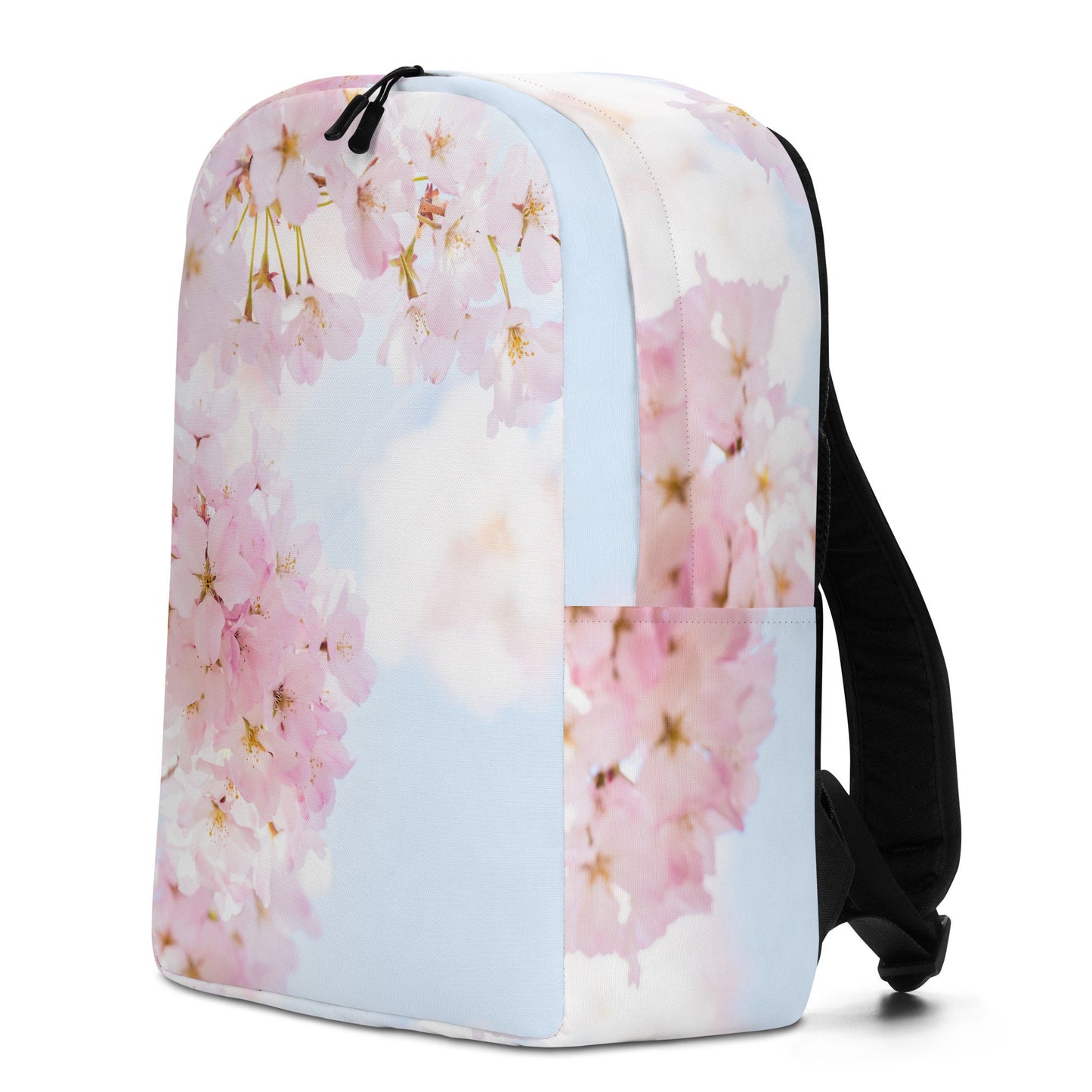 Cherry Blossom Print Minimalist Backpack - Floral Design Carrier Bag