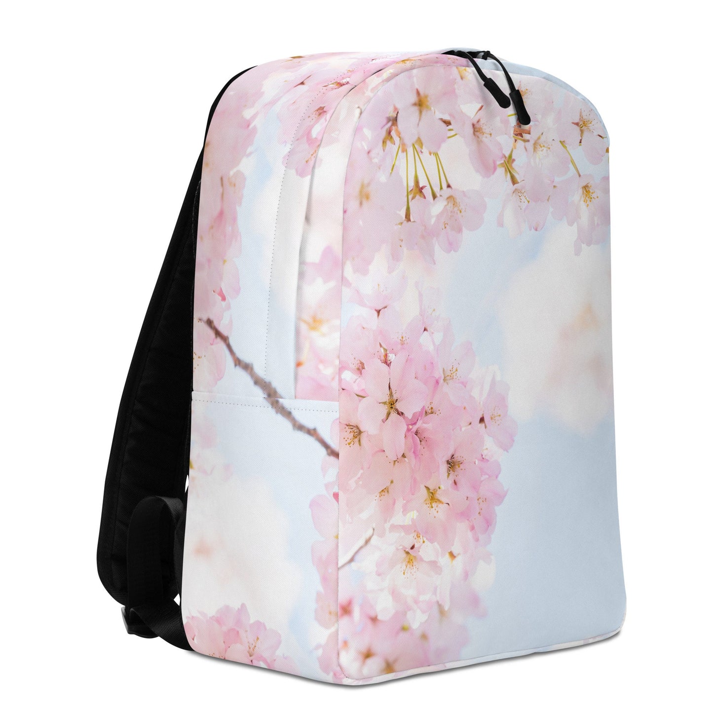 Cherry Blossom Print Minimalist Backpack - Floral Design Carrier Bag